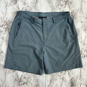 Free Fly Apparel Men’s XL Performance Bamboo Charcoal Shorts blue color